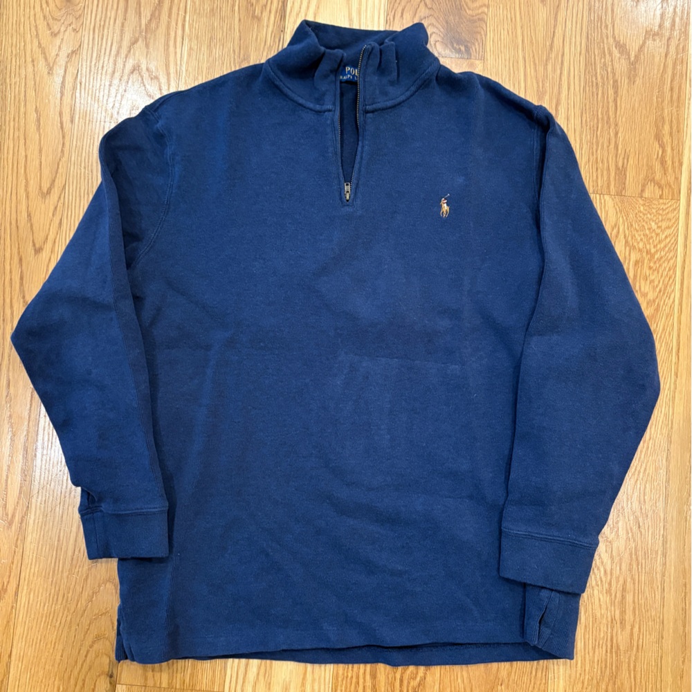 Ralph Lauren Knit Quarter-zip Pullover Blue
